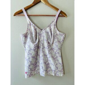 Ruby Ribbon Sz 38 Lavender Floral Heritage Wireless Shaping Camisole Seamless
